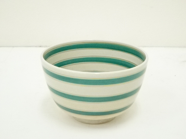 京焼ꕤ仁清焼ꕤ加藤松香ꕤ仁清和歌集ꕤ未使用ꕤ茶碗 加藤松香 黒仁清 武蔵野茶碗 | Antique Shunmeido petit